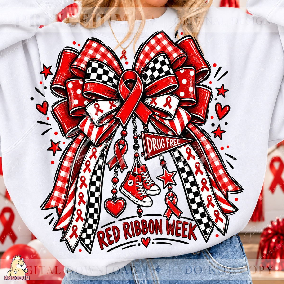 Red Ribbon Week Bow