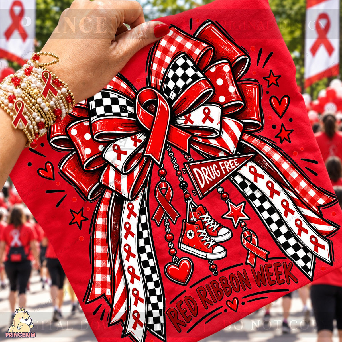 Red Ribbon Week Bow