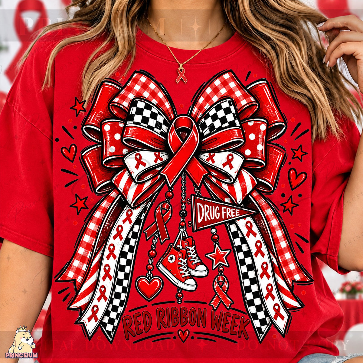 Red Ribbon Week Bow