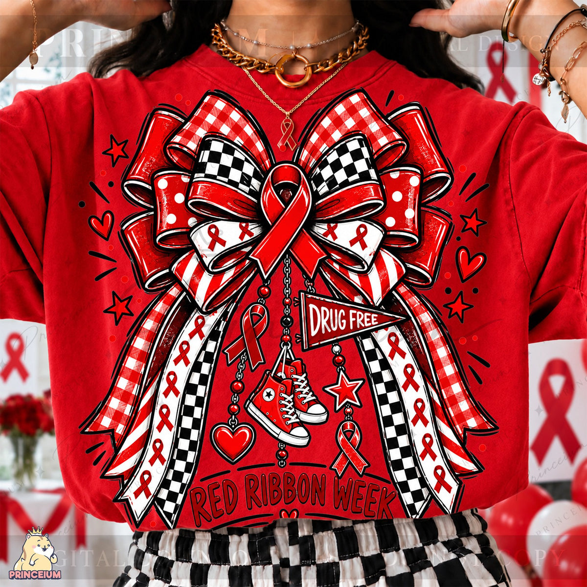 Red Ribbon Week Bow