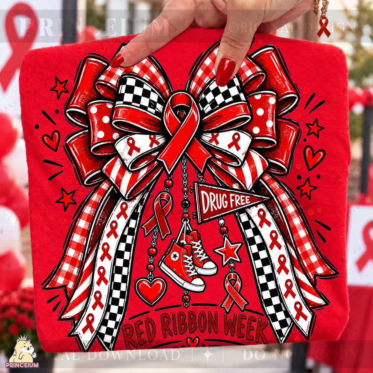 Red Ribbon Week Bow