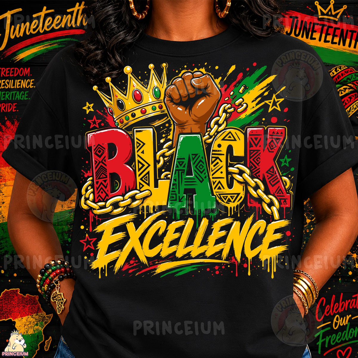 Black Excellence Crown & Fist
