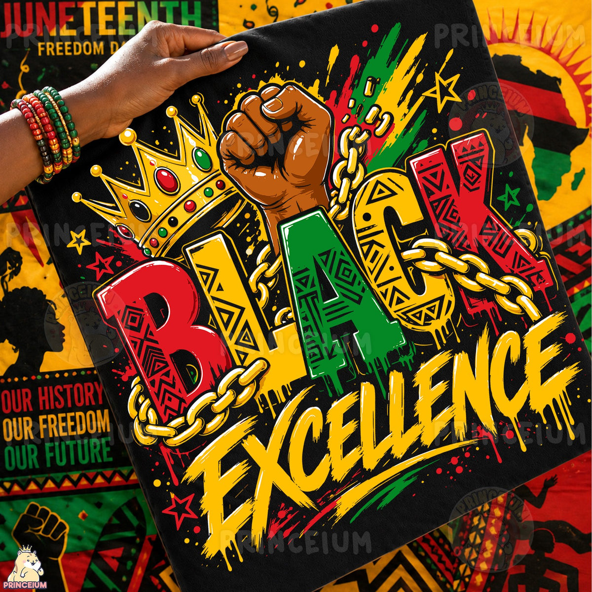 Black Excellence Crown & Fist