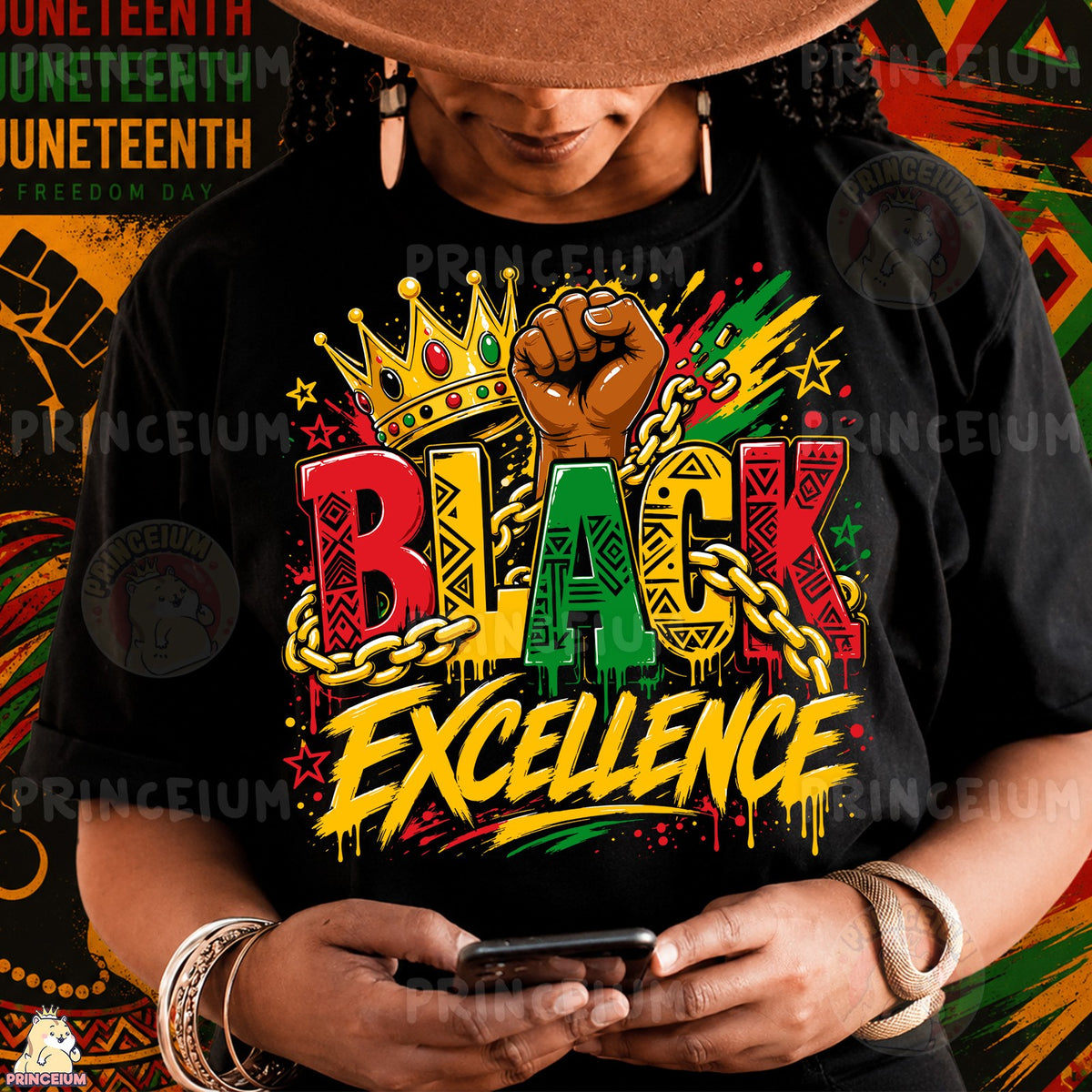 Black Excellence Crown & Fist
