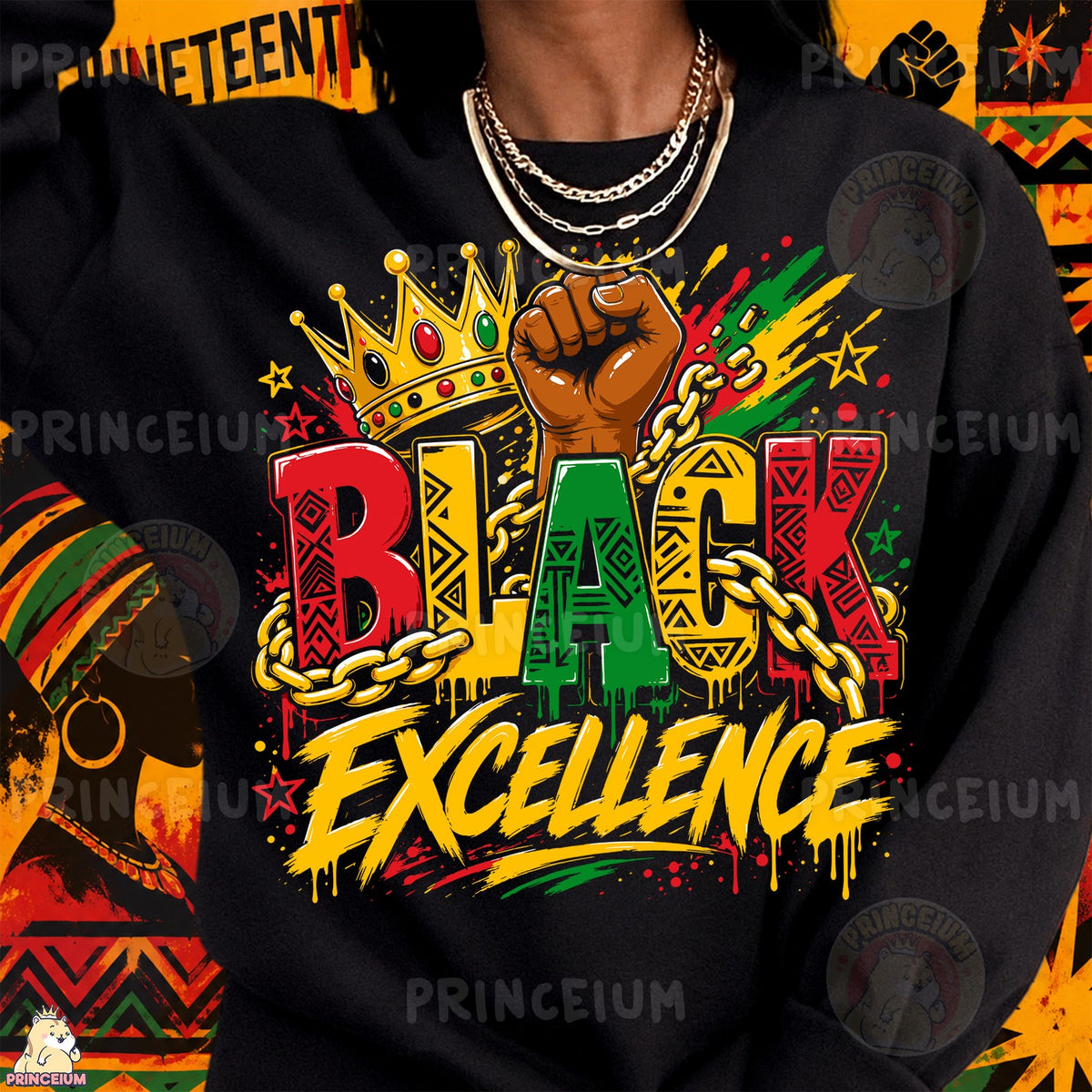 Black Excellence Crown & Fist