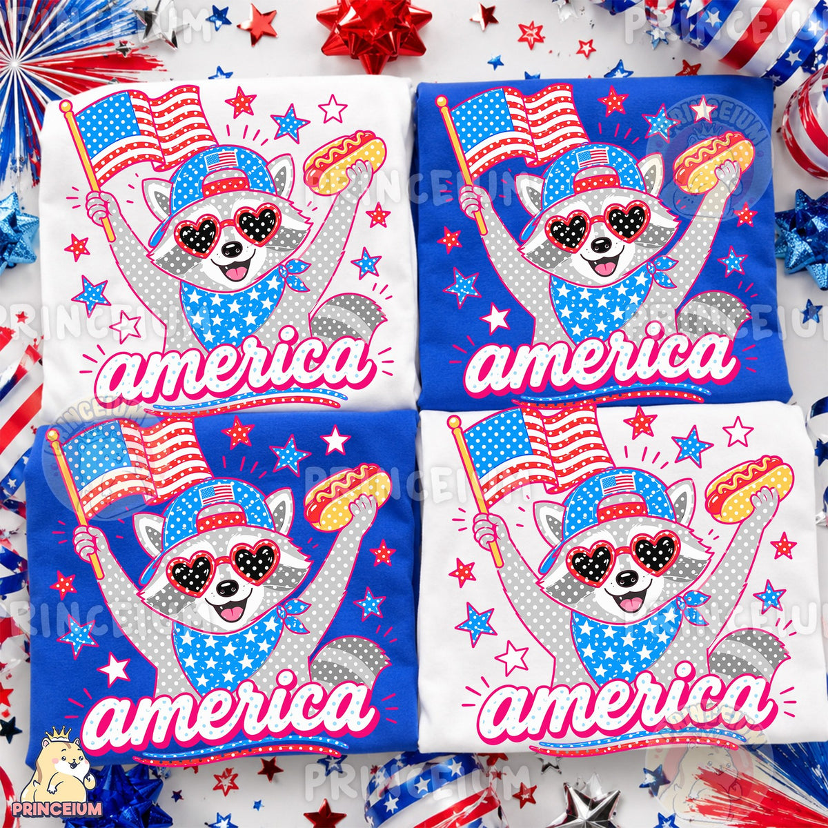 Patriotic Raccoon America