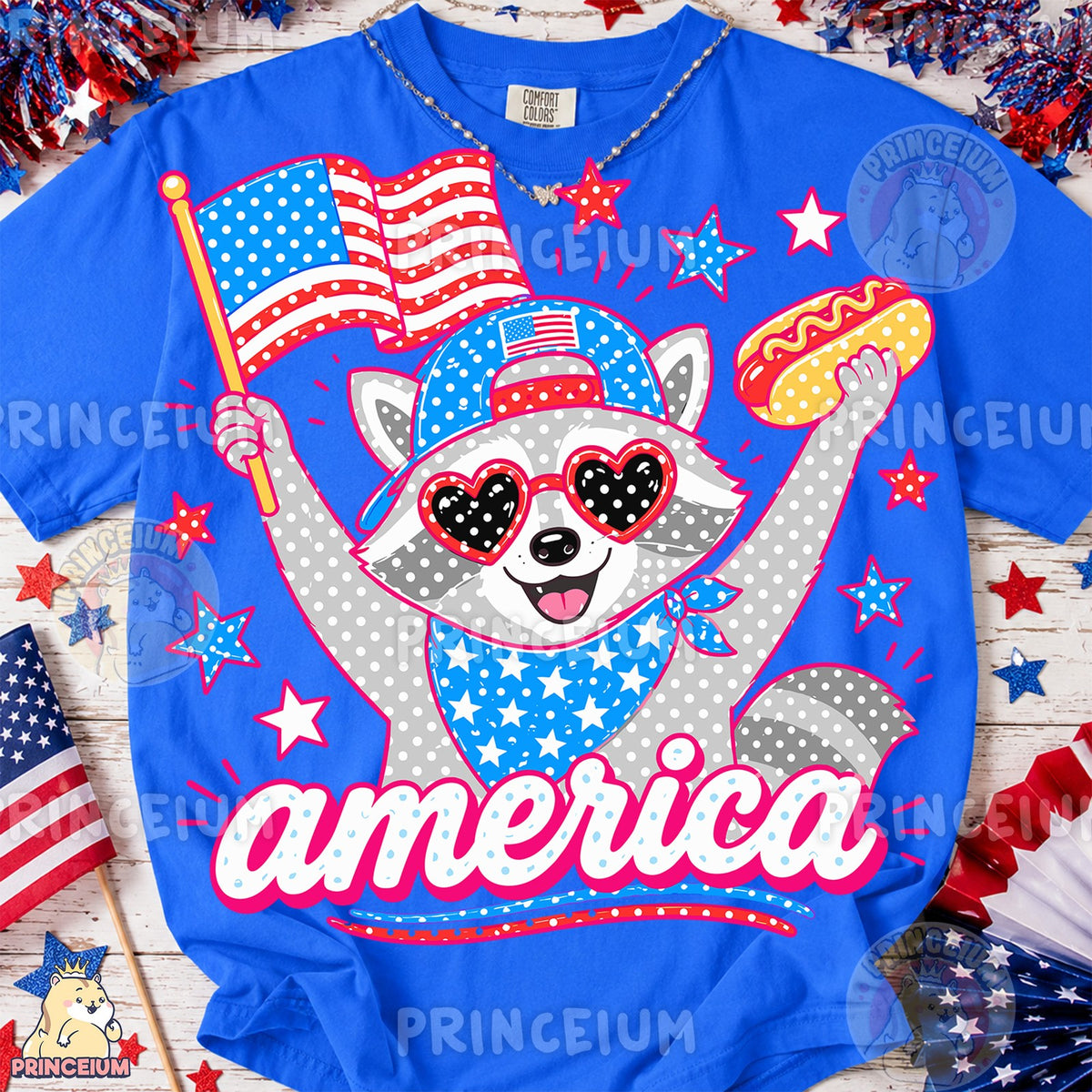 Patriotic Raccoon America