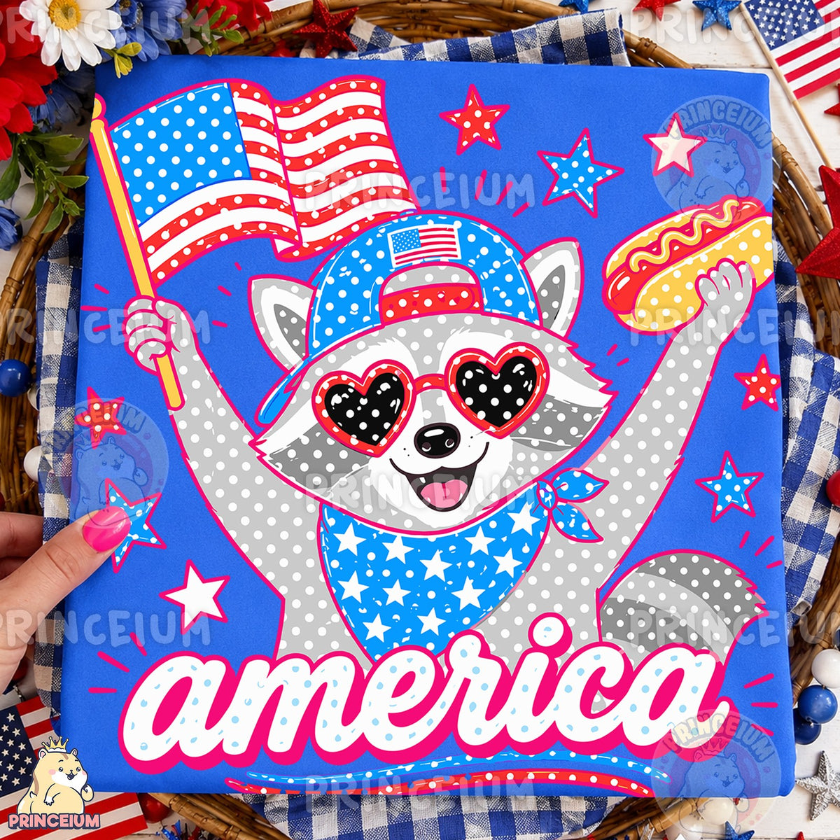 Patriotic Raccoon America