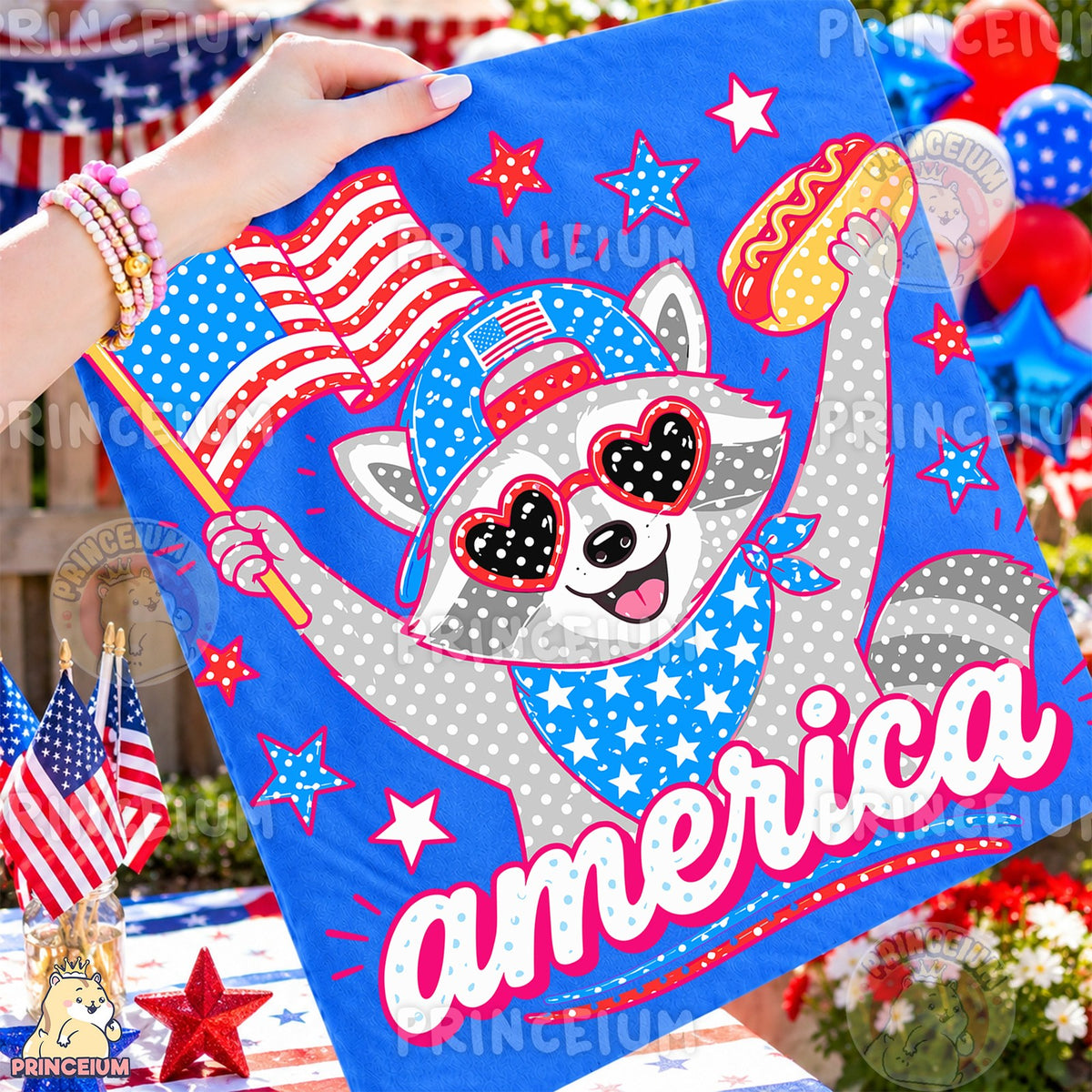 Patriotic Raccoon America