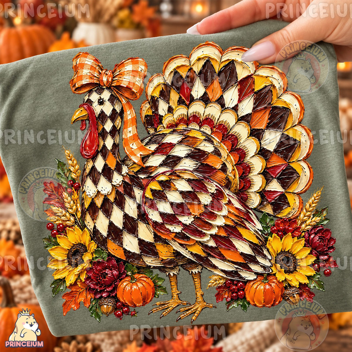 Gobble Gobble Harlequin Turkey