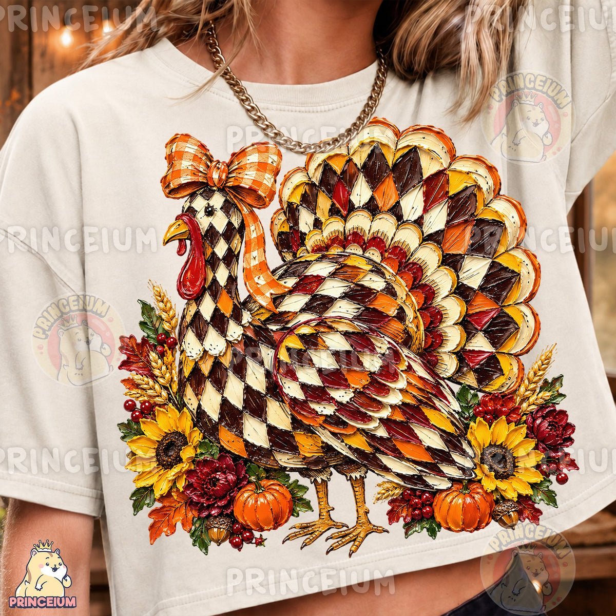 Gobble Gobble Harlequin Turkey