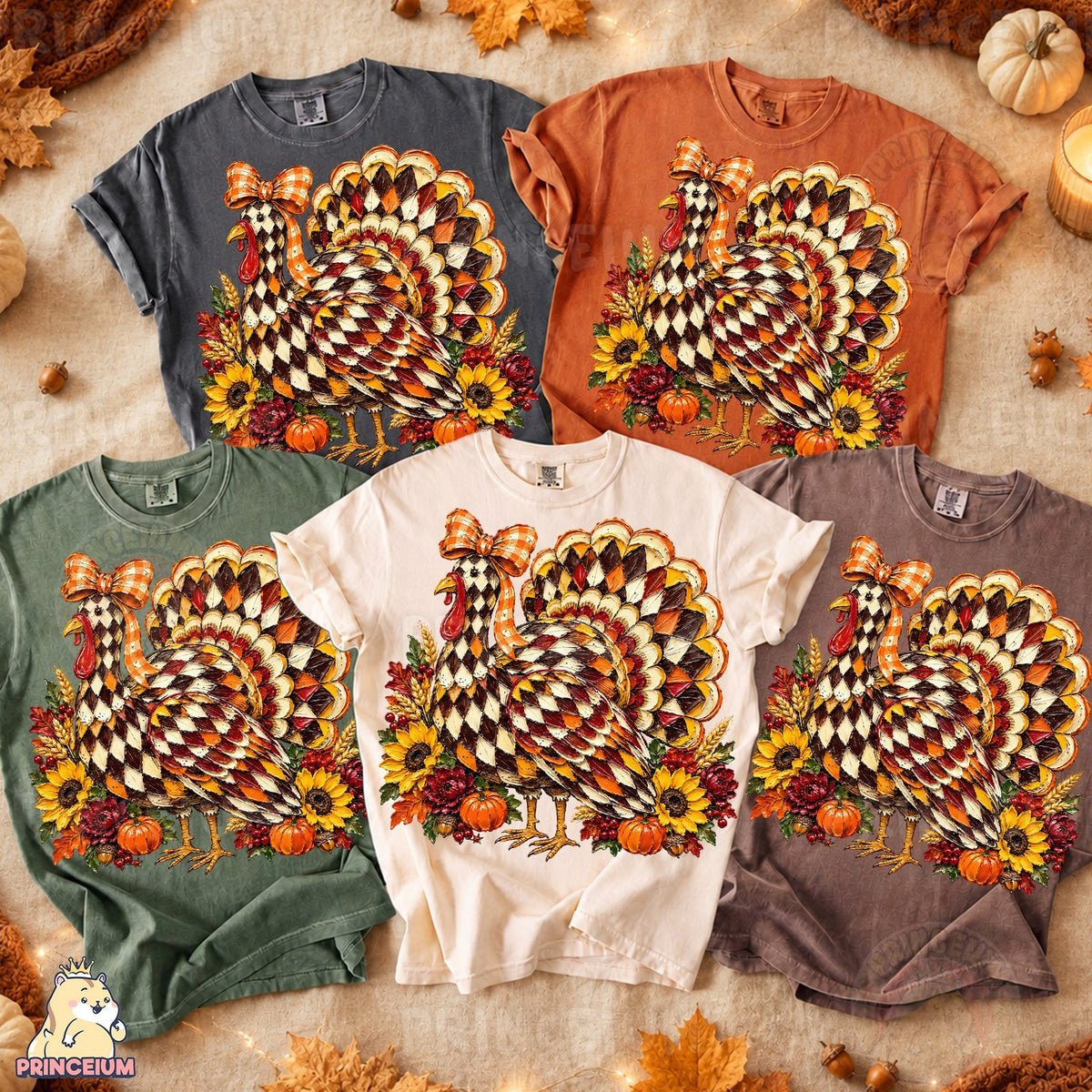 Gobble Gobble Harlequin Turkey