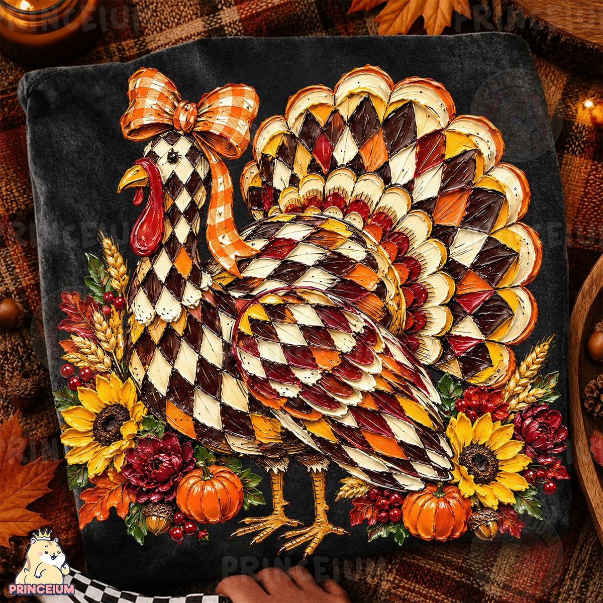 Gobble Gobble Harlequin Turkey