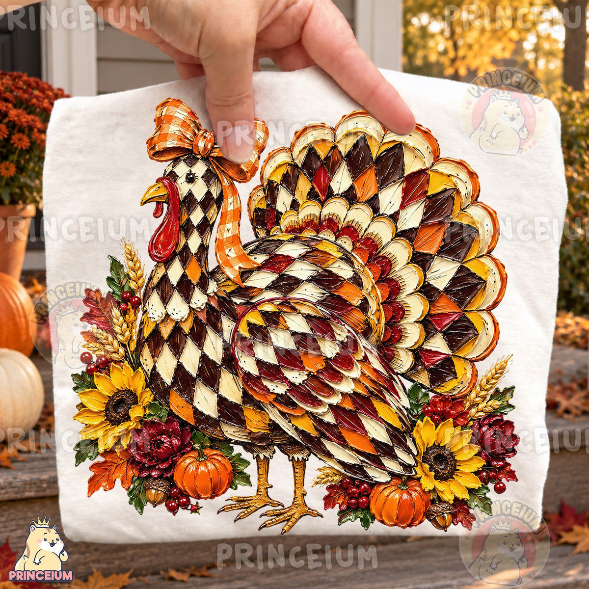 Gobble Gobble Harlequin Turkey