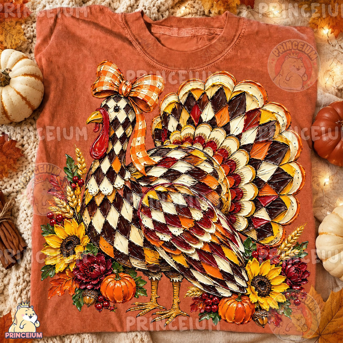 Gobble Gobble Harlequin Turkey