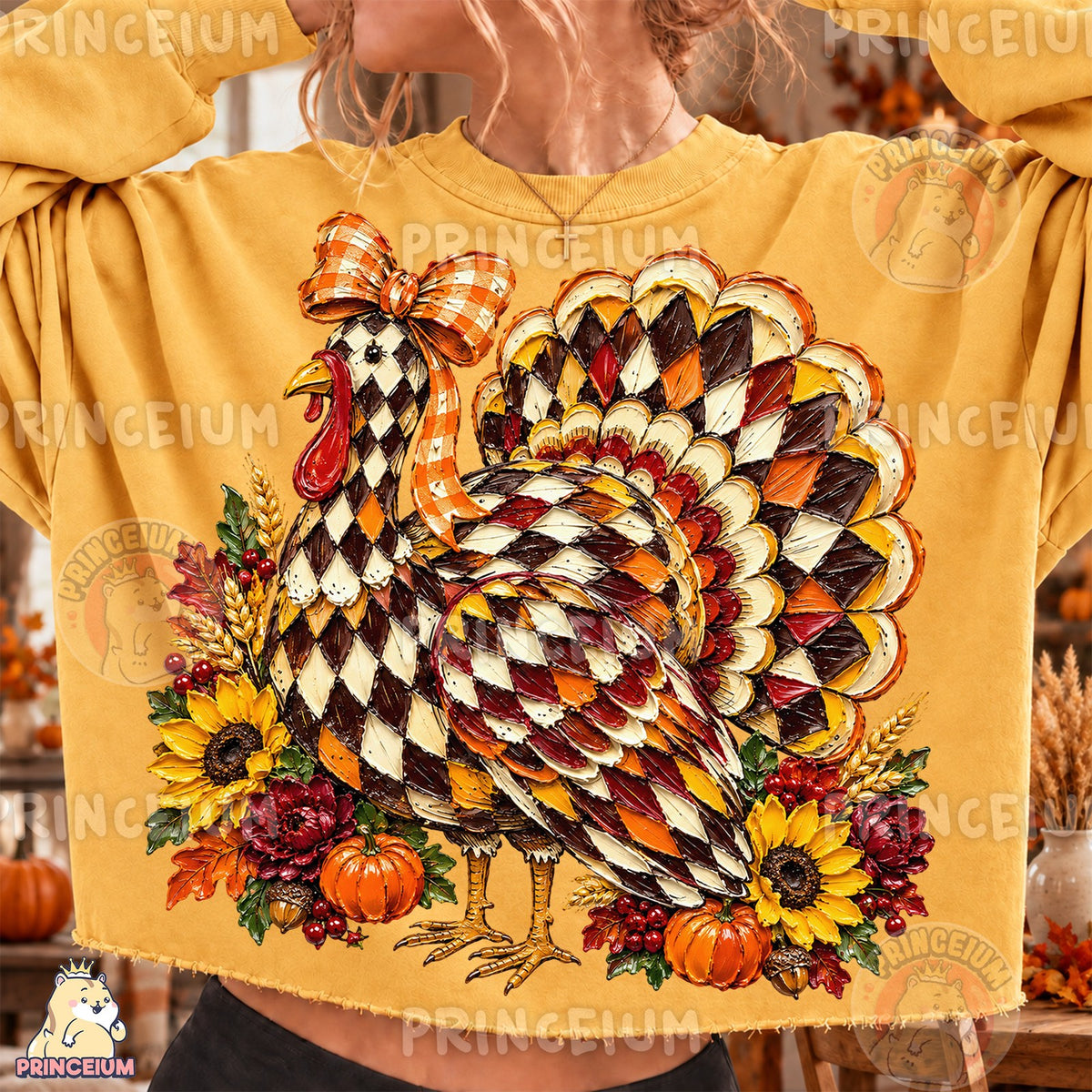 Gobble Gobble Harlequin Turkey