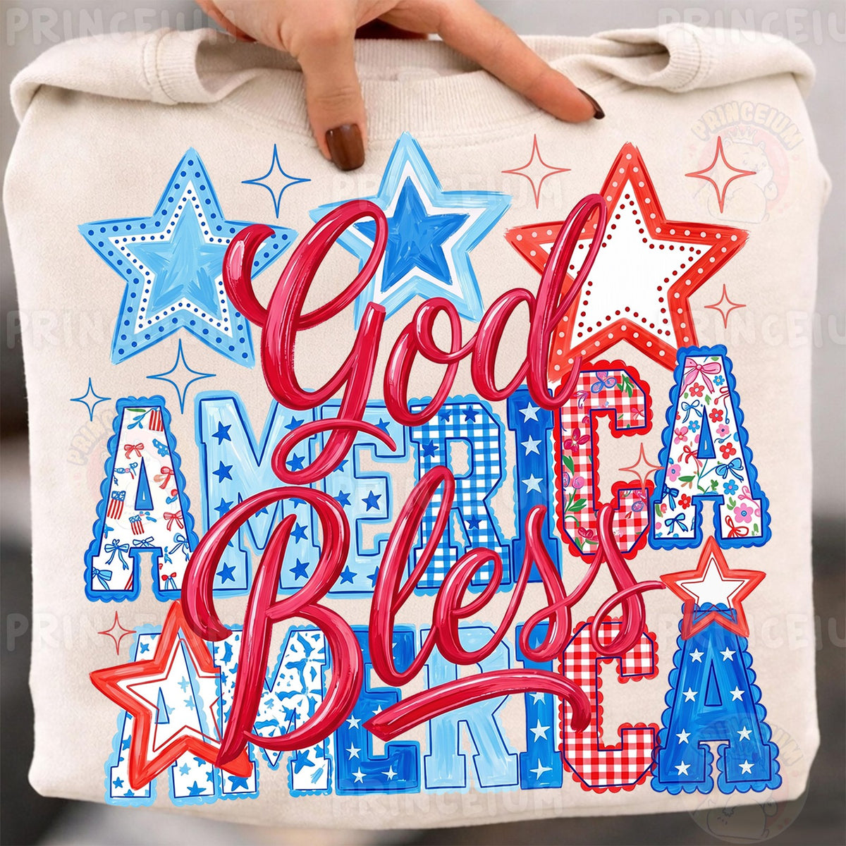 God Bless America Patriotic Stars