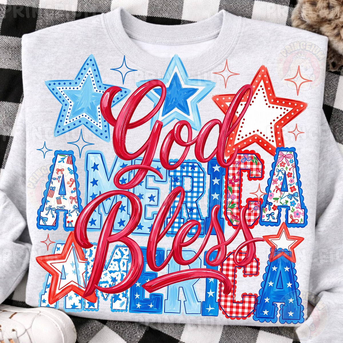 God Bless America Patriotic Stars