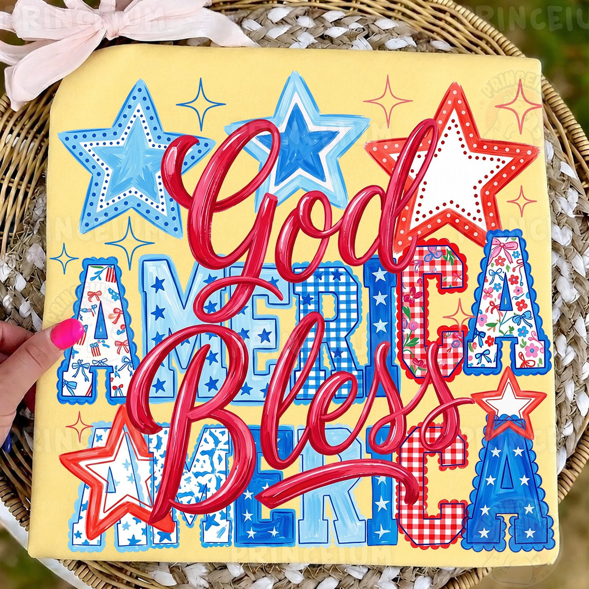 God Bless America Patriotic Stars