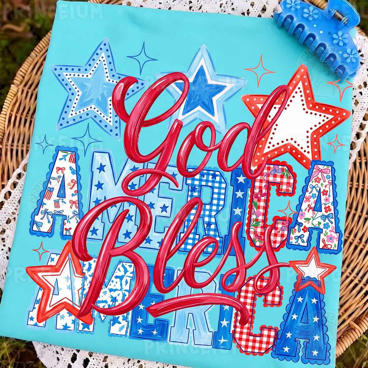 God Bless America Patriotic Stars