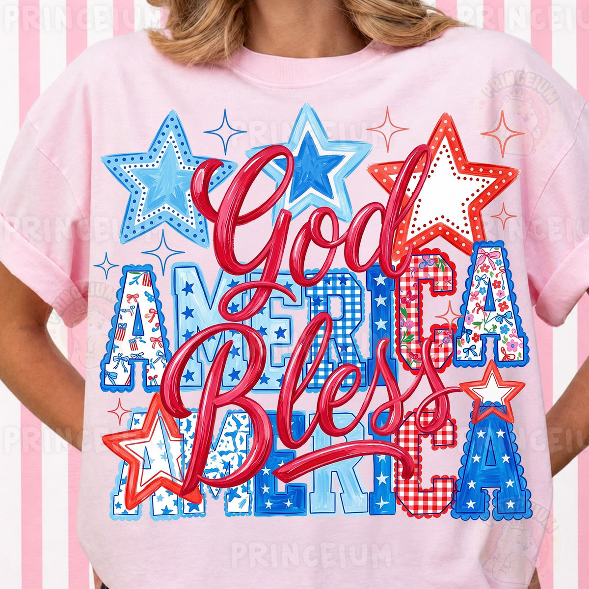 God Bless America Patriotic Stars