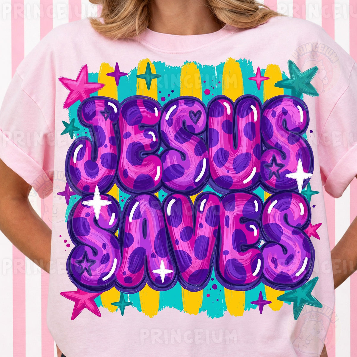 Jesus Saves Leopard Print