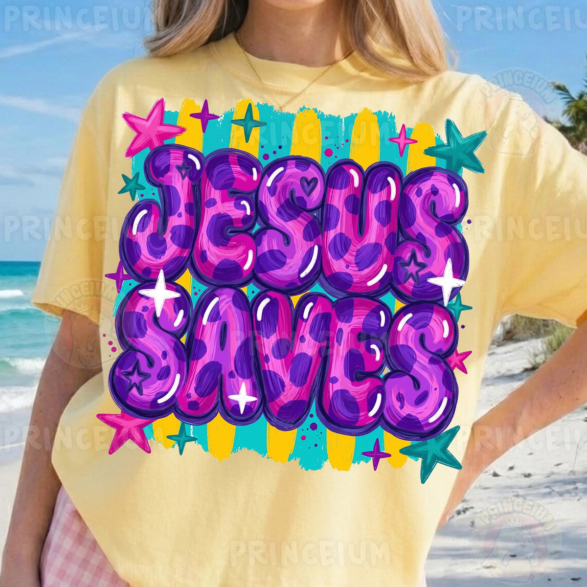 Jesus Saves Leopard Print