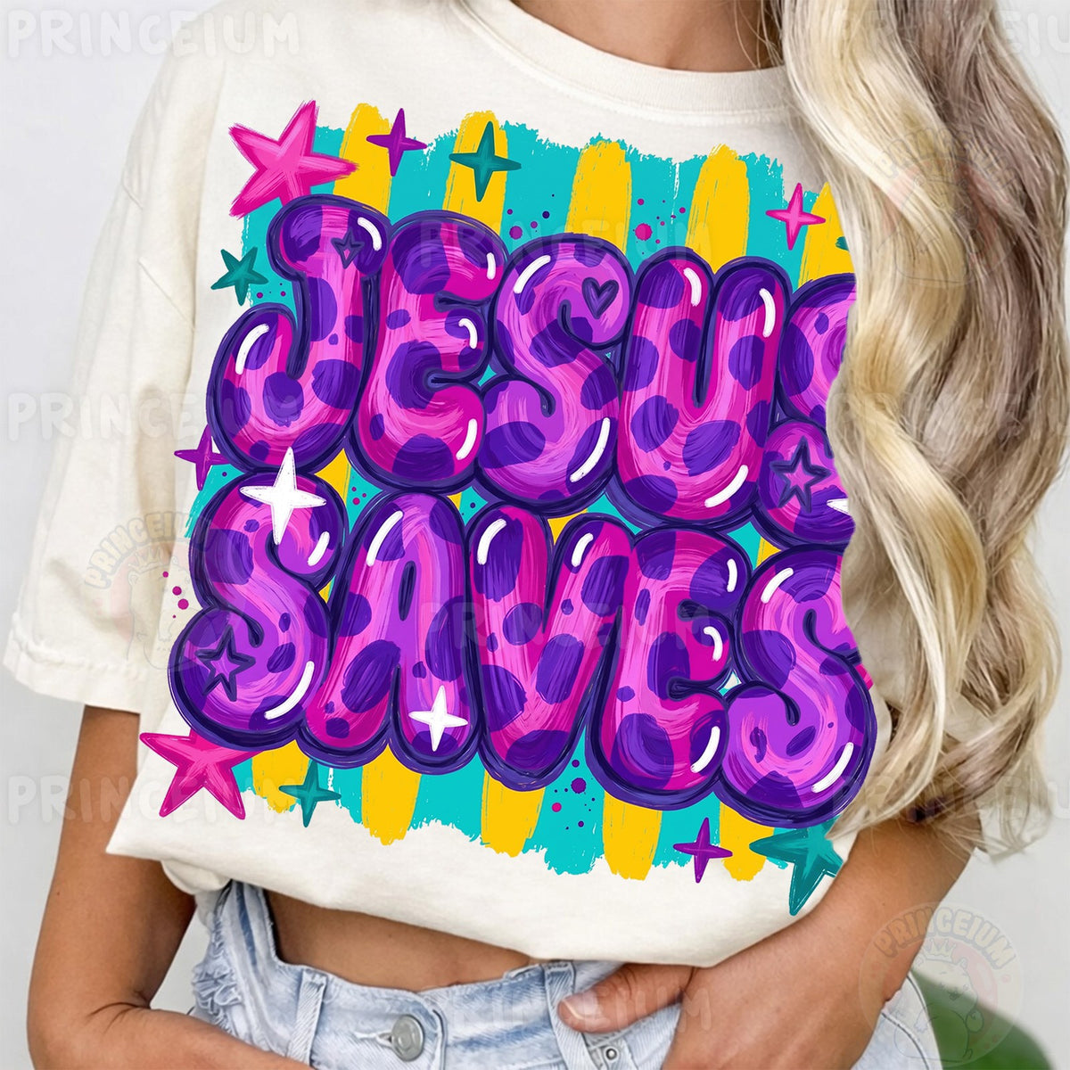 Jesus Saves Leopard Print