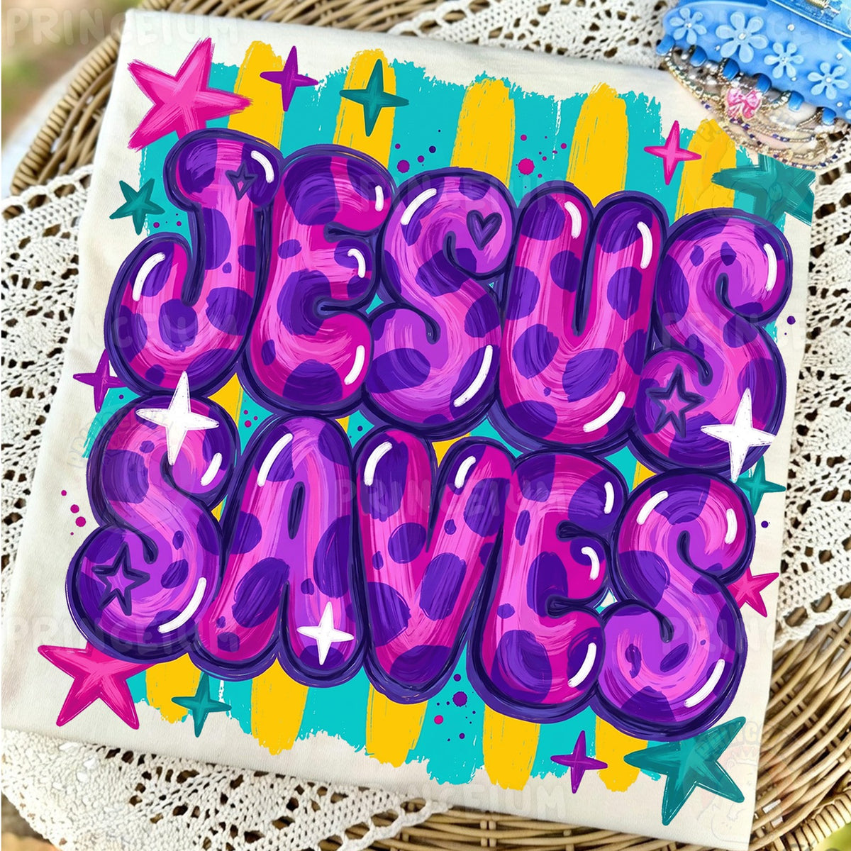Jesus Saves Leopard Print