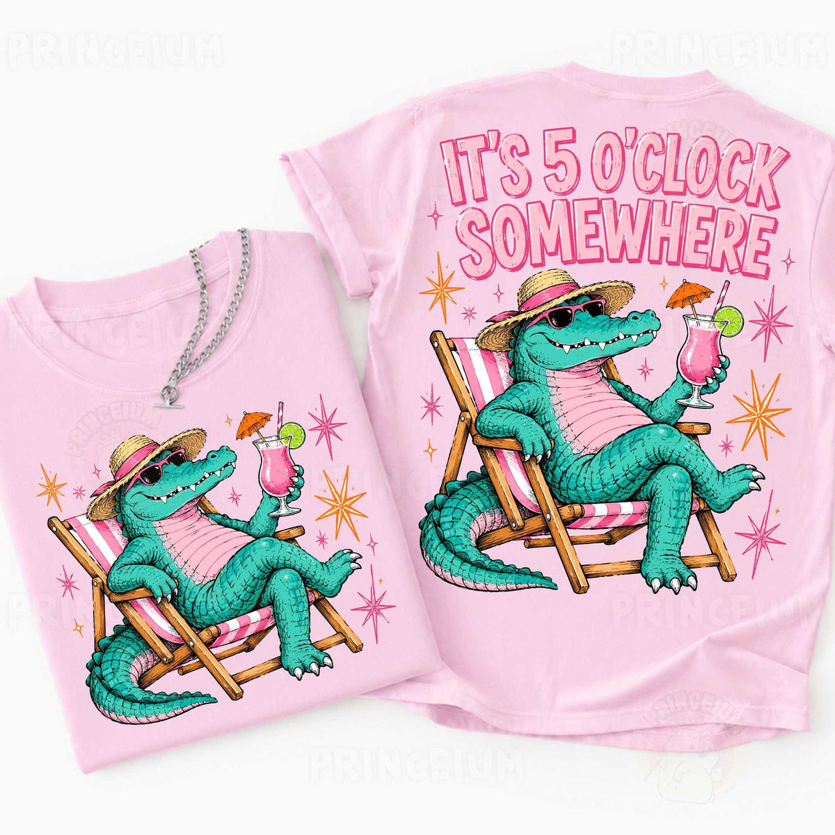 5 O'Clock Somewhere Gator Front and Back