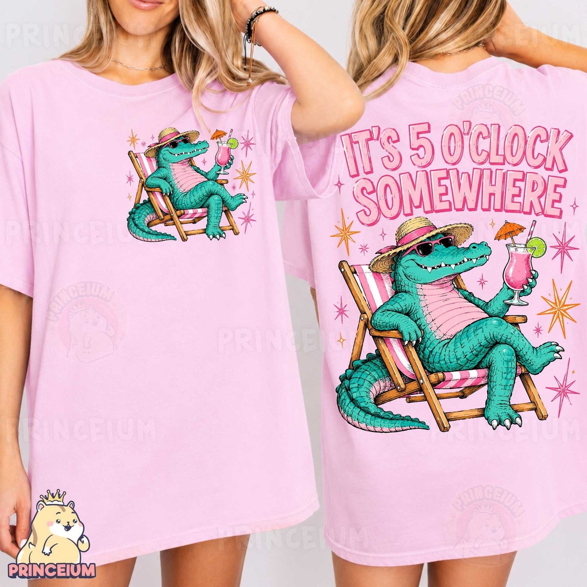 5 O'Clock Somewhere Gator Front and Back
