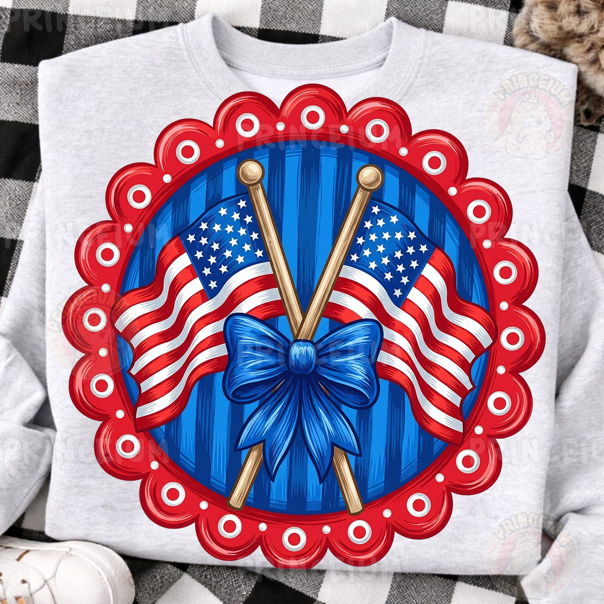 Patriotic Flags & Drumsticks