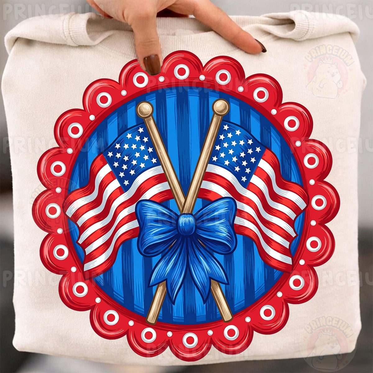Patriotic Flags & Drumsticks