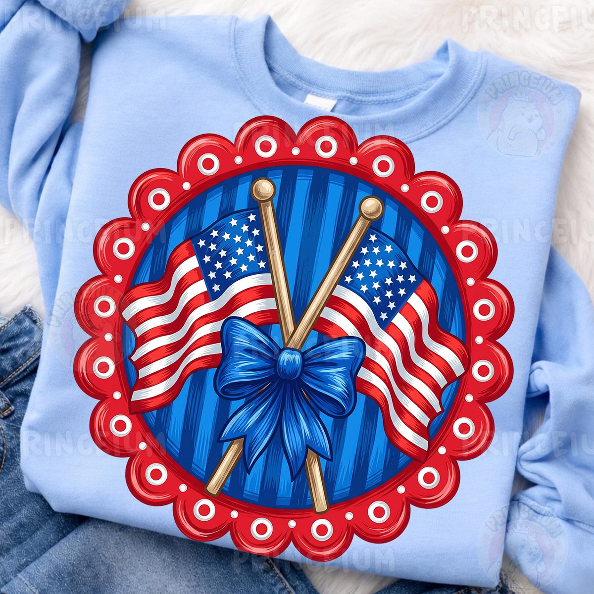 Patriotic Flags & Drumsticks