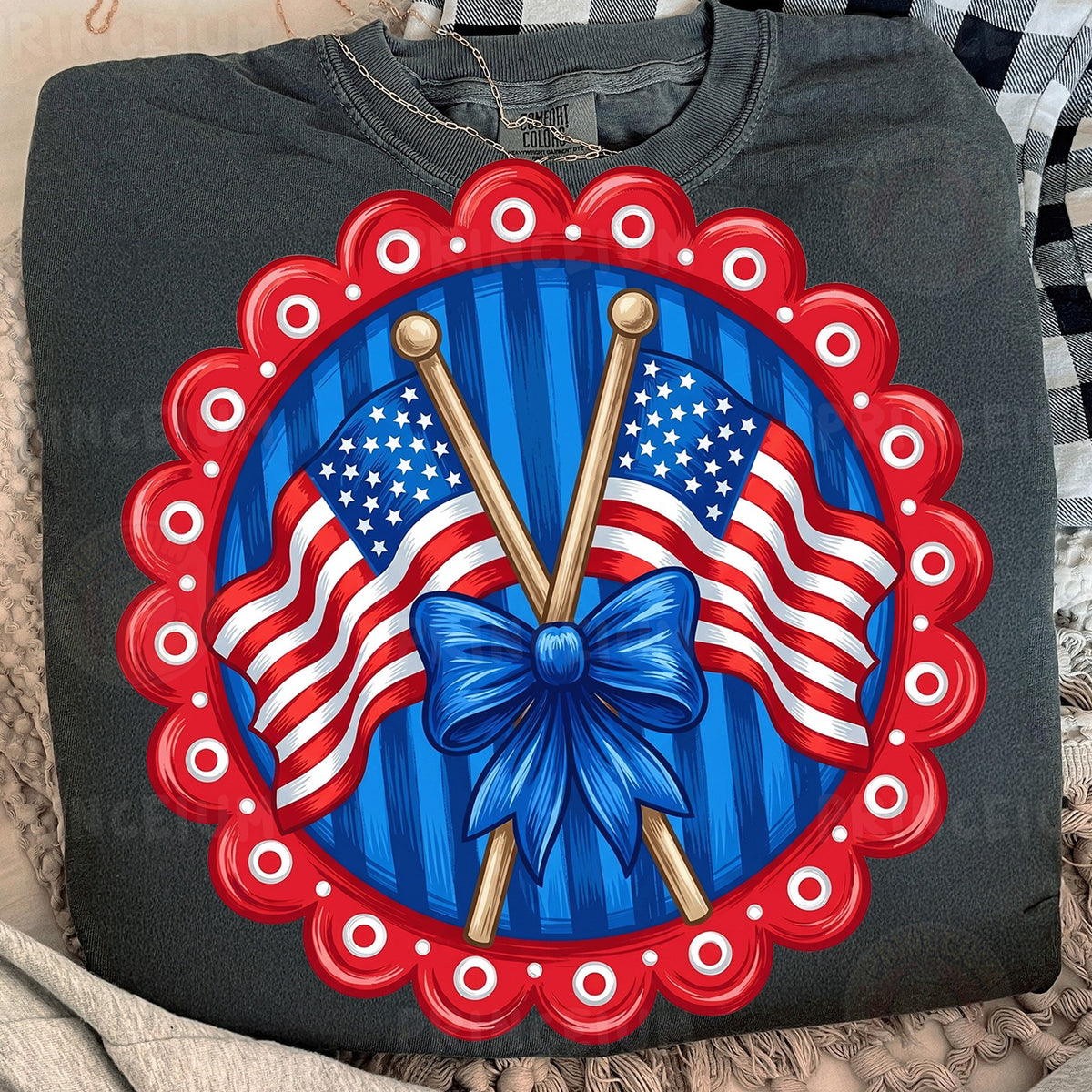 Patriotic Flags & Drumsticks