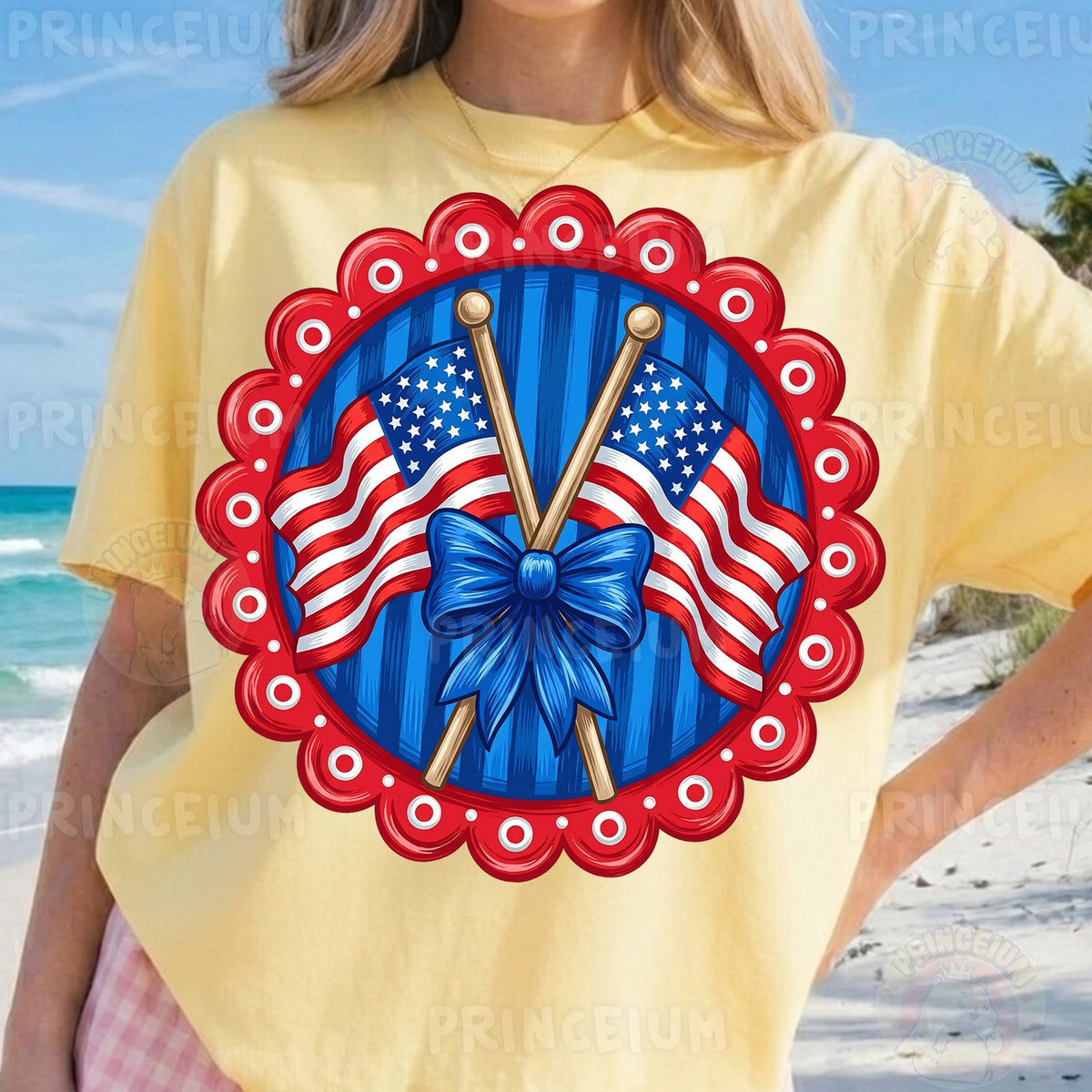 Patriotic Flags & Drumsticks
