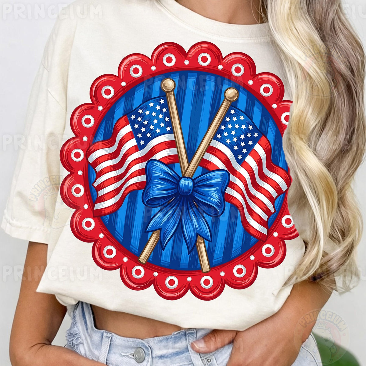 Patriotic Flags & Drumsticks