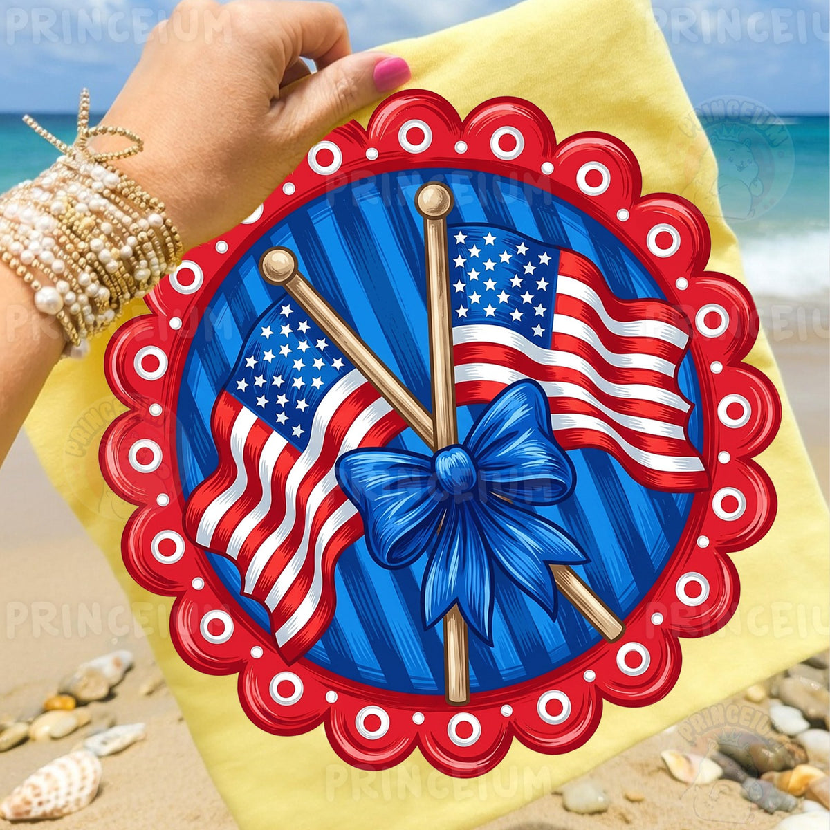 Patriotic Flags & Drumsticks