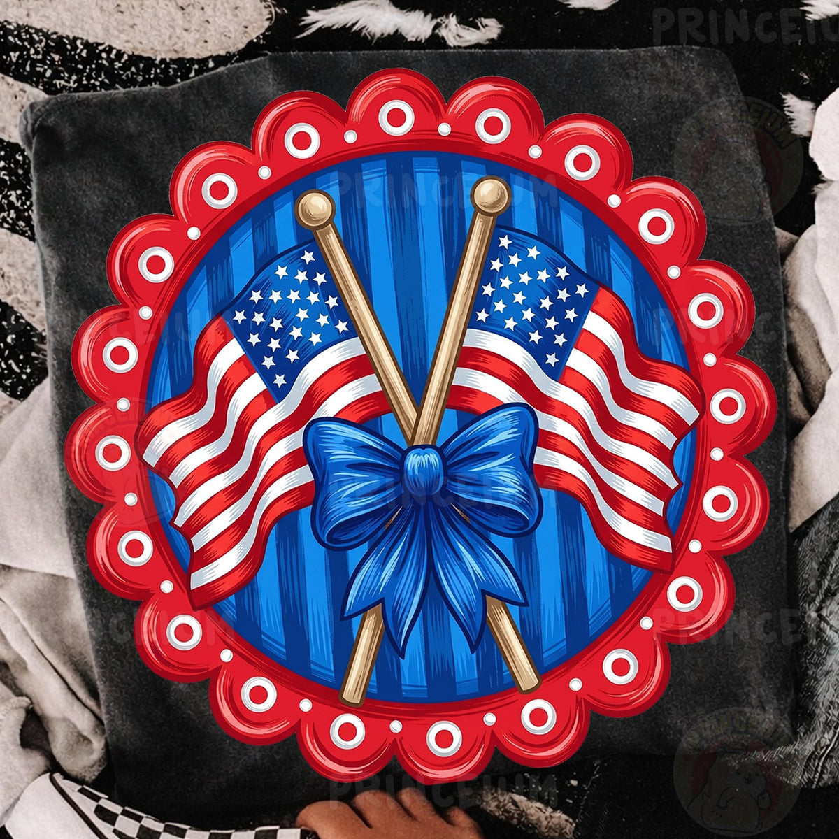 Patriotic Flags & Drumsticks