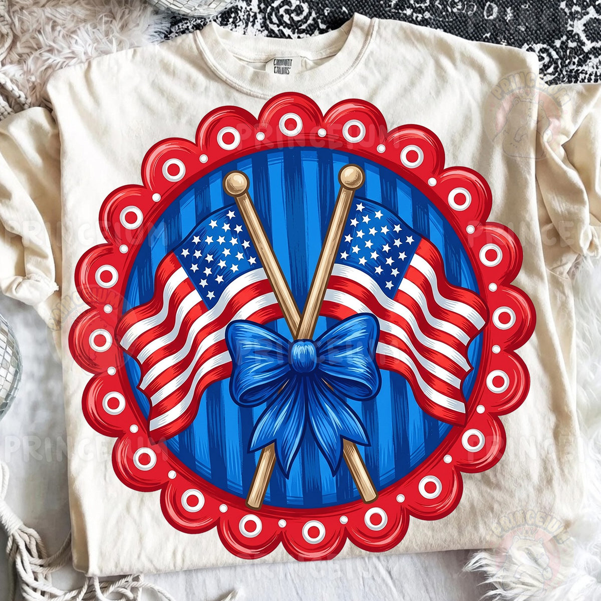 Patriotic Flags & Drumsticks