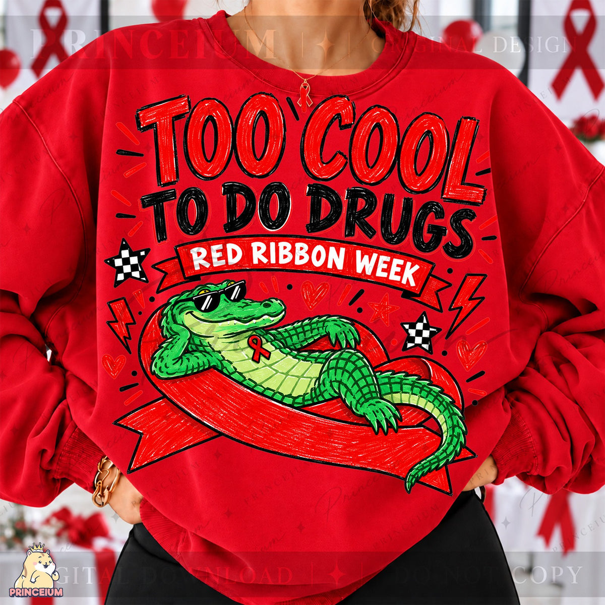 Too Cool To Do Drugs Alligator