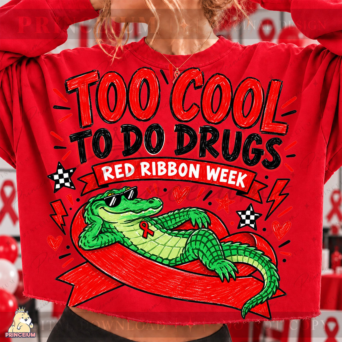 Too Cool To Do Drugs Alligator