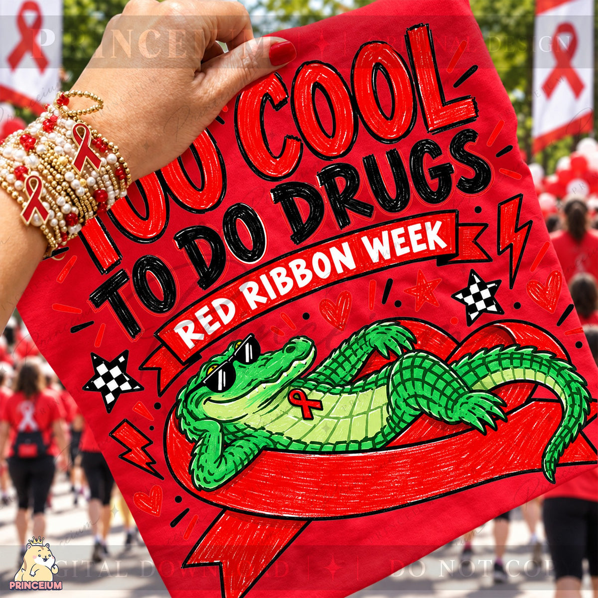 Too Cool To Do Drugs Alligator