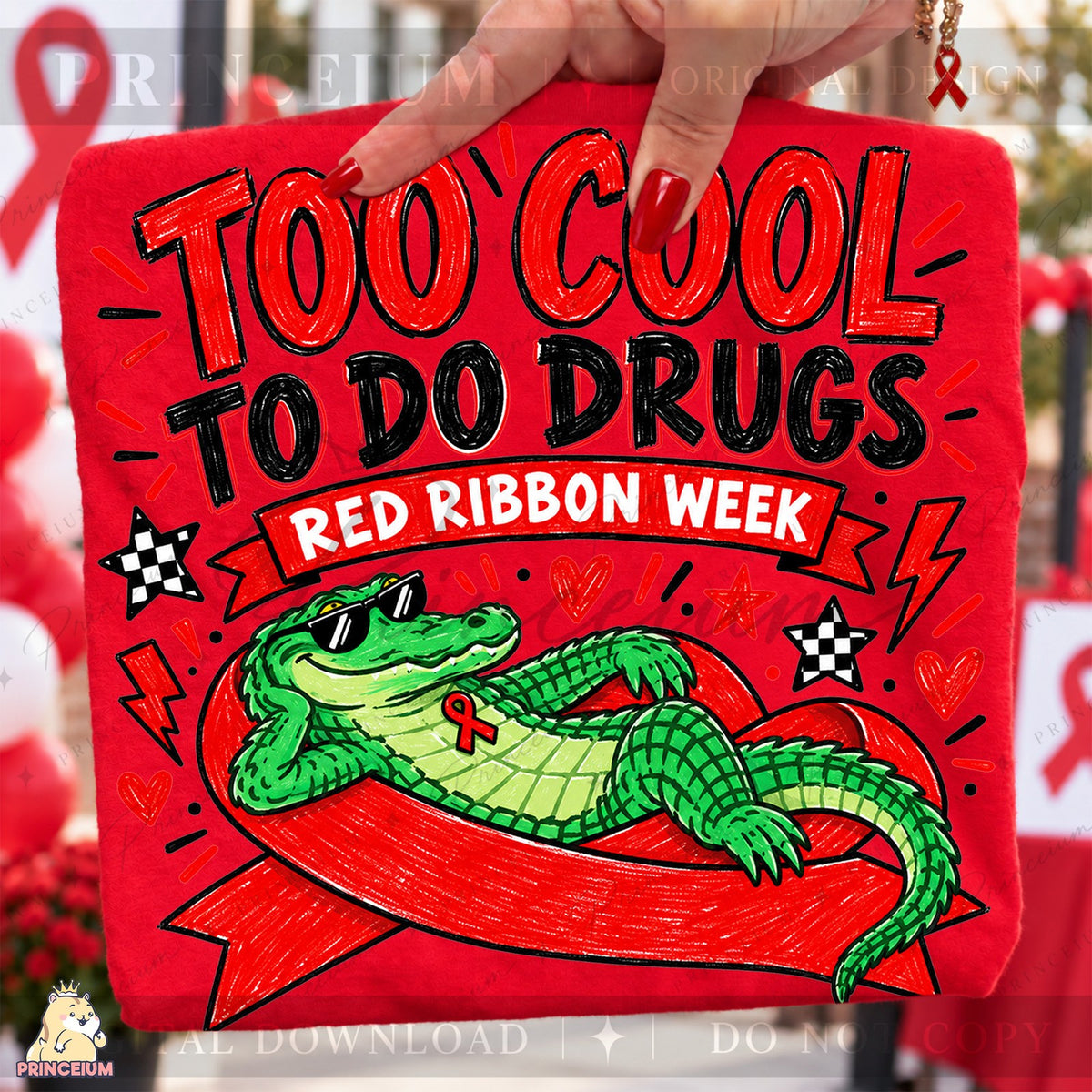 Too Cool To Do Drugs Alligator