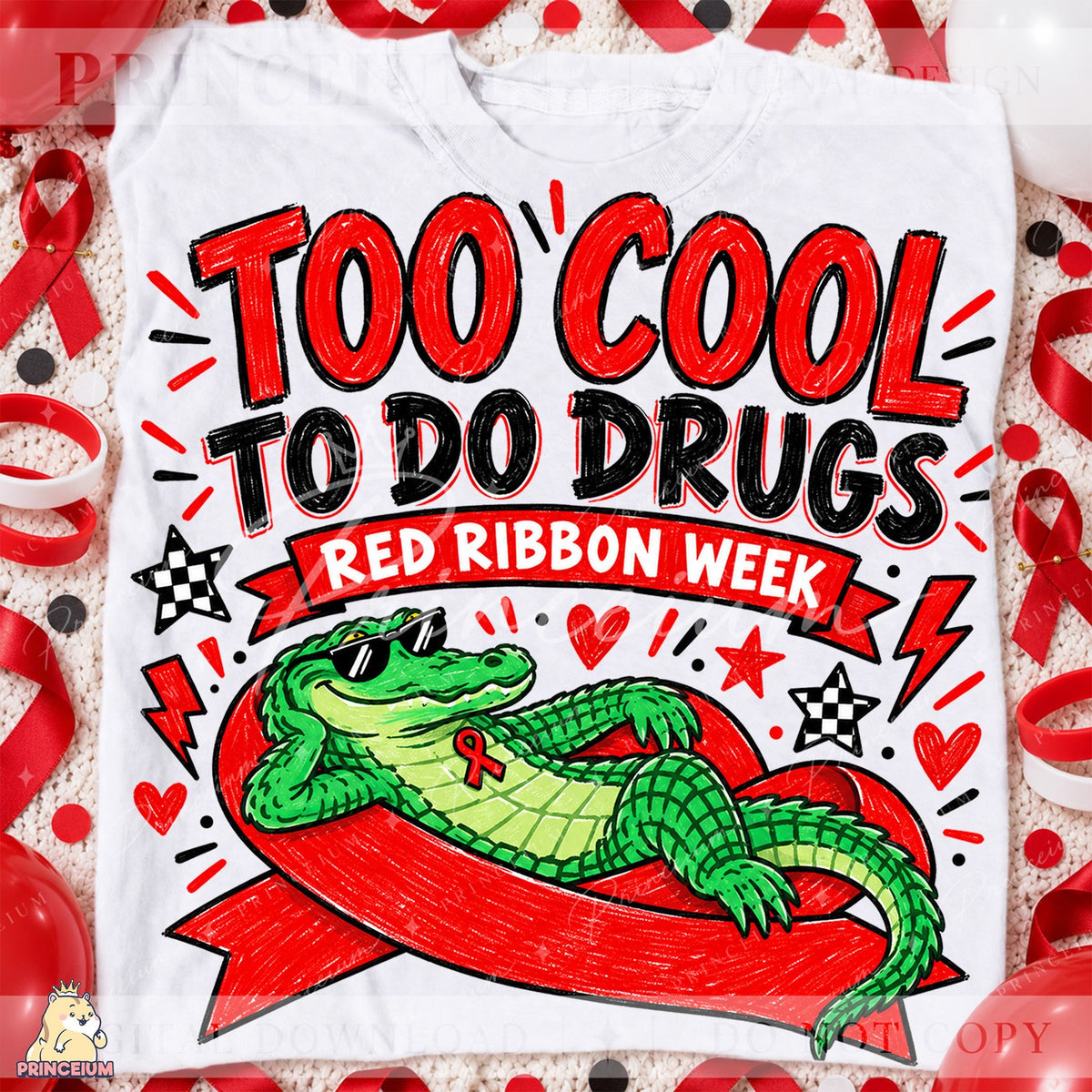 Too Cool To Do Drugs Alligator