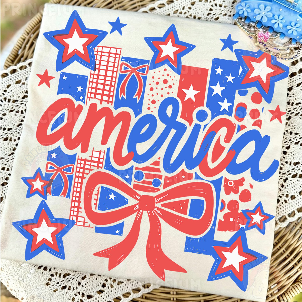 Patriotic America Bow
