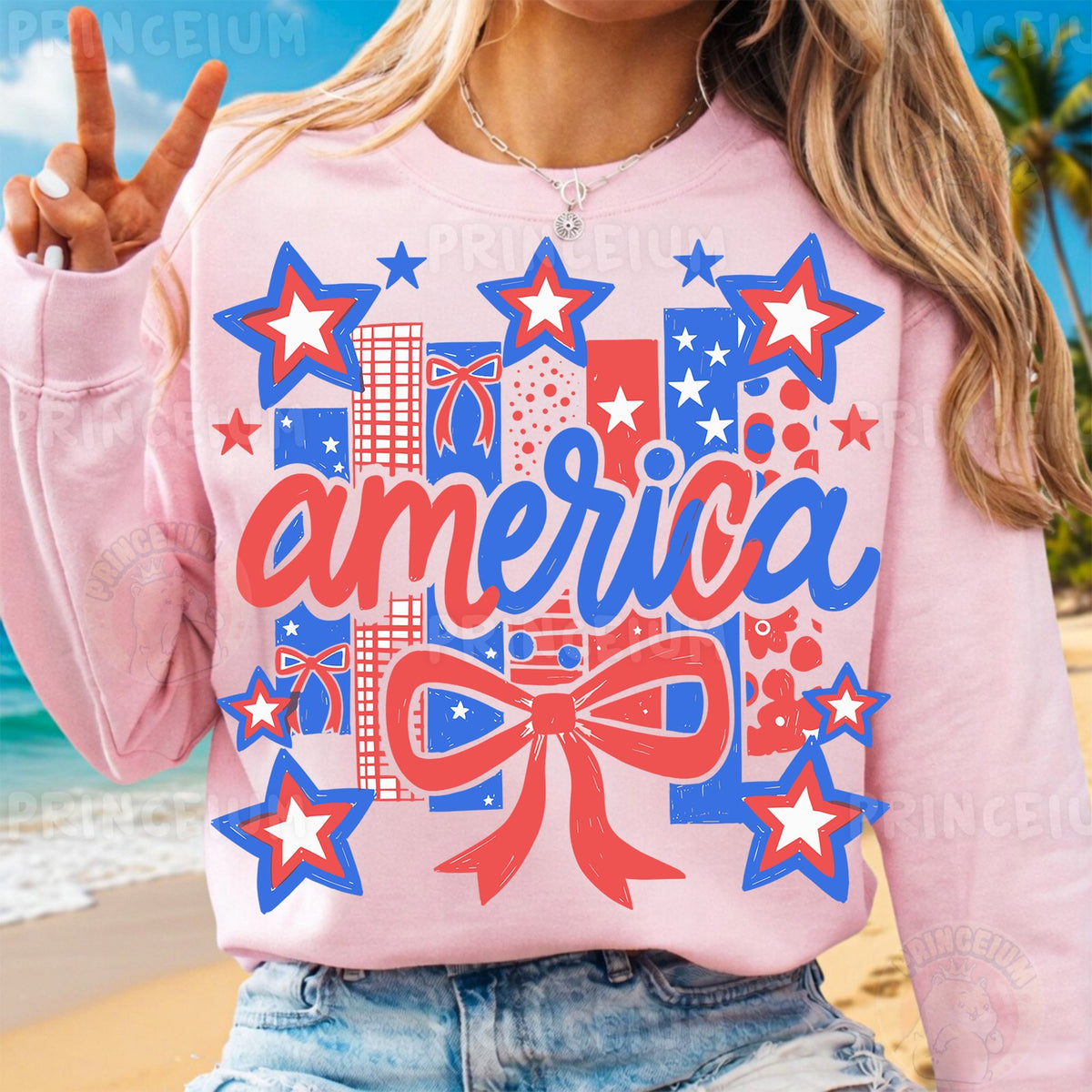 Patriotic America Bow