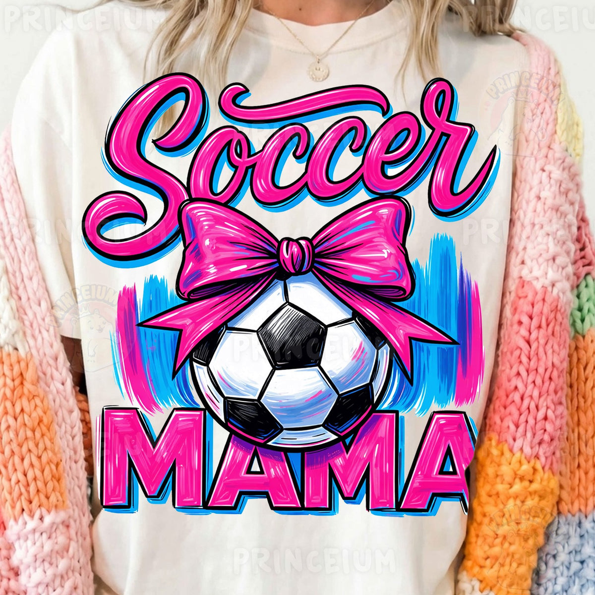 Soccer Mama Pink Bow