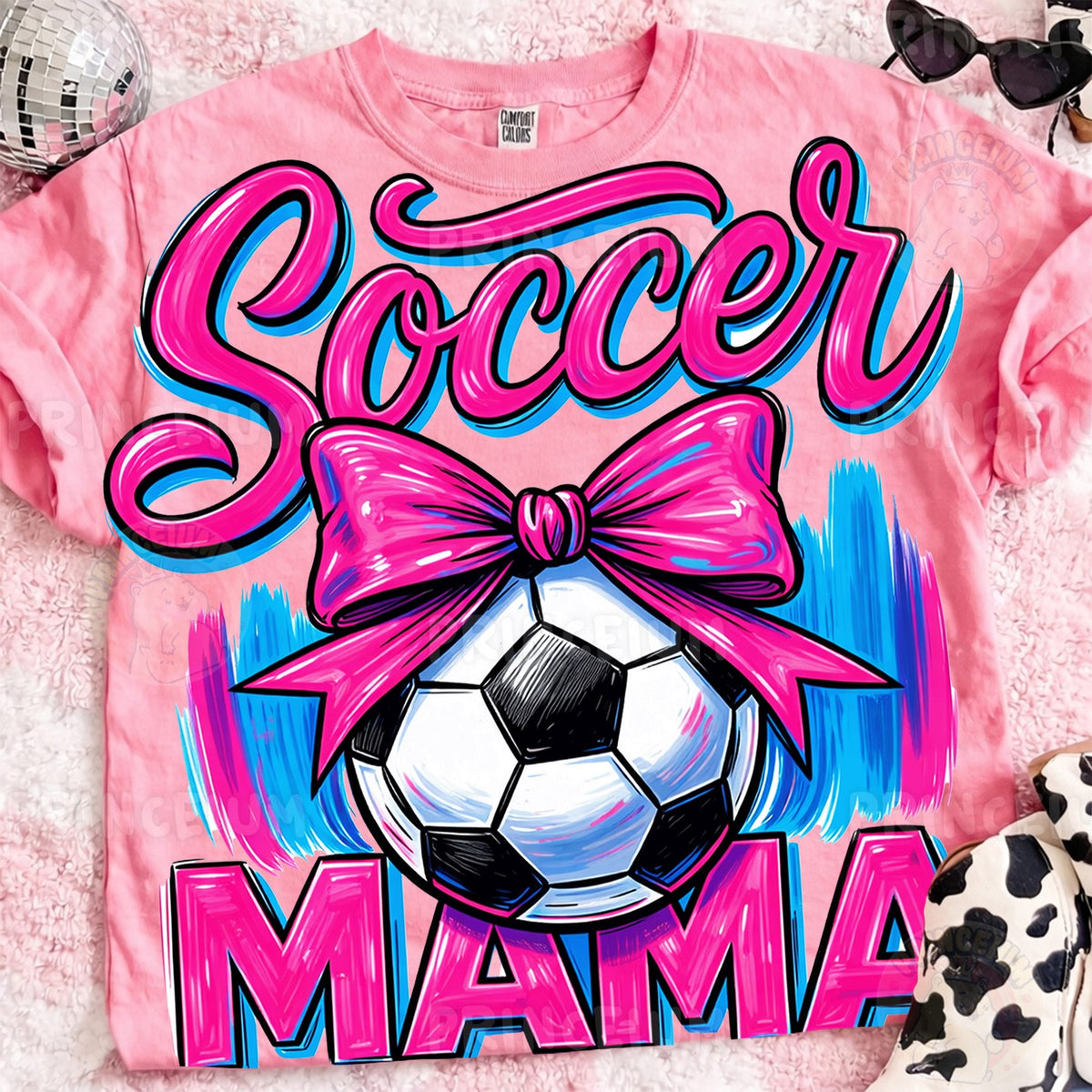 Soccer Mama Pink Bow