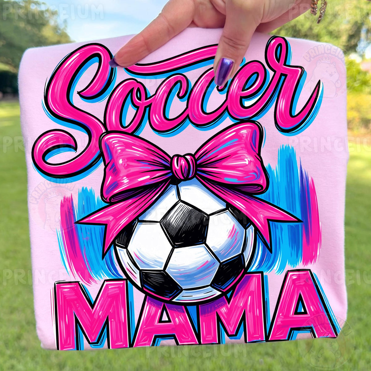 Soccer Mama Pink Bow